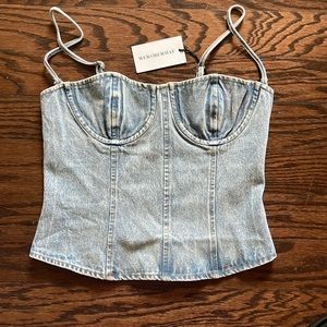 Weworewhat Denim Corset